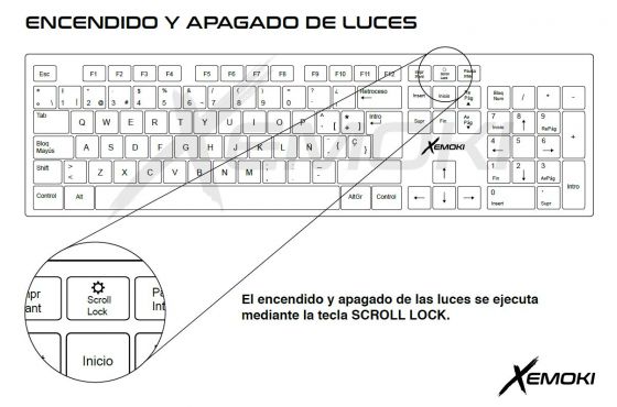 Inicio Teclados Teclado Gamer Usb Retroiluminado Xemoki Xk G7v2